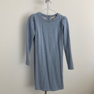 Loft Petite Puff Sleeve Sweatshirt Dress